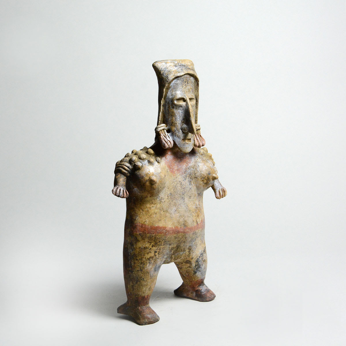 San Juanito Style Jalisco Terracotta Sculpture of a Standing Woman, 300 BCE - 300 CE