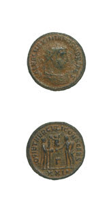 Bronze Antoninianus of Galerius Struck While Caesar, 293 CE - 305 CE