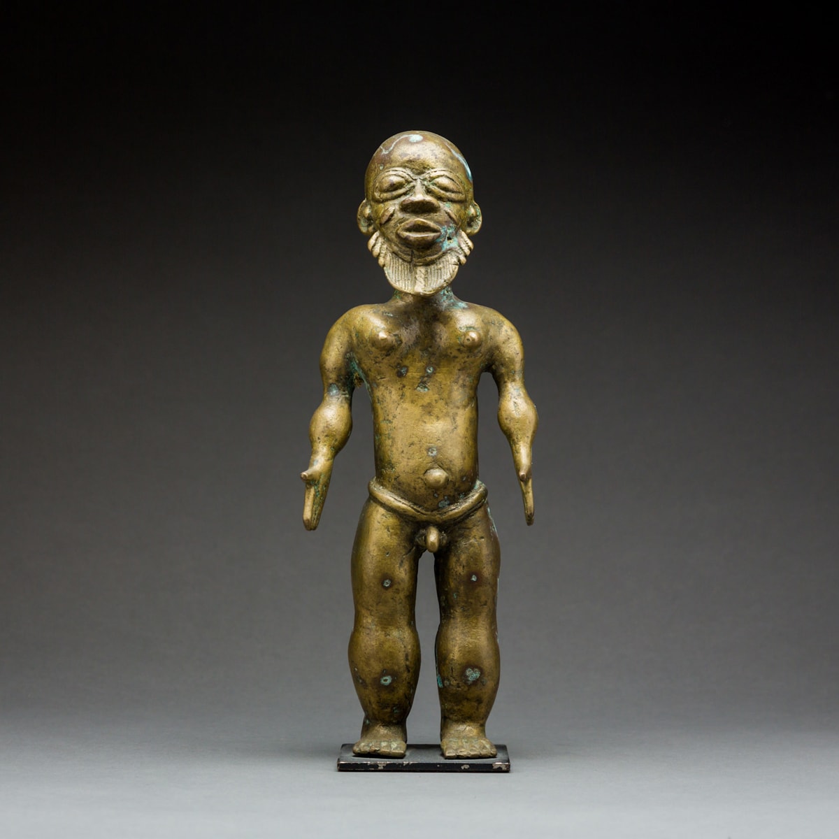 Dan Brass Sculpture of a Man, 19th Century CE - 20th Century CE