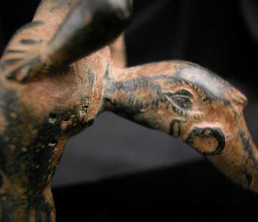 Bronze Fragment Depicting a Youth and a Dolphin, 200 BCE - 200 CE