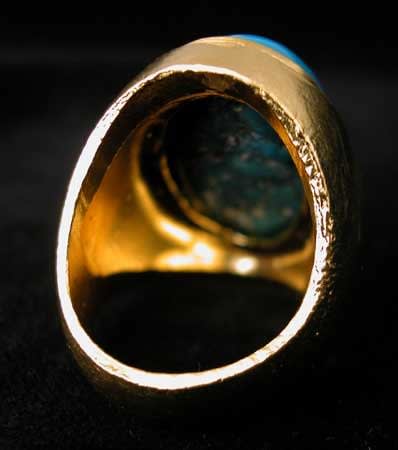 Gold Ring with Turquoise