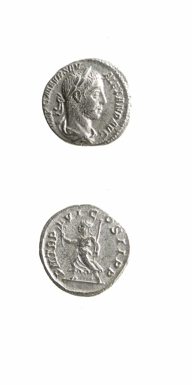 Silver Denarius of Emperor Severus Alexander, 222 CE - 235 CE