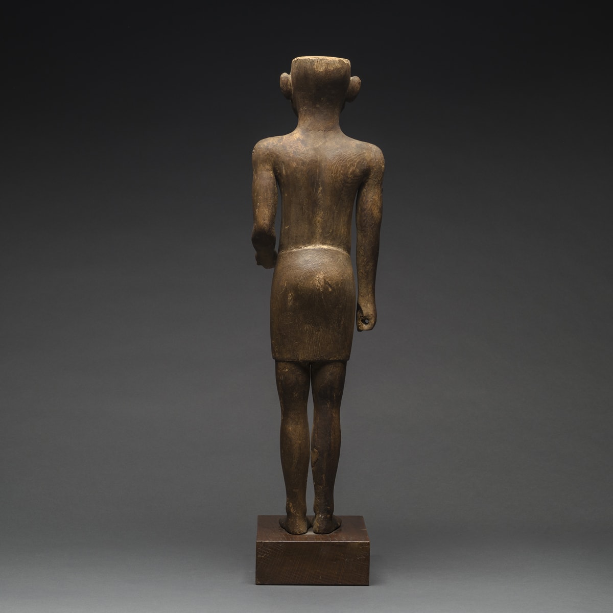 New Kingdom Wooden Sculpture of a Standing Man, 1570 BCE - 1070 BCE