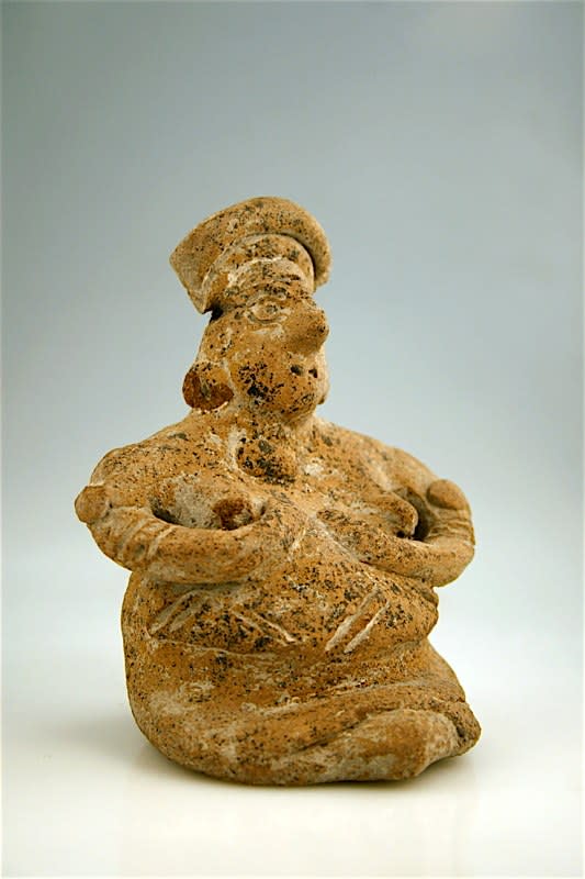 Colima Seated Figure, 300 BCE - 300 CE