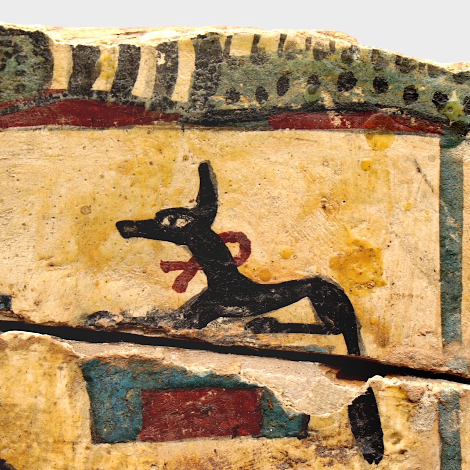 Late Dynastic Fragment of a Mummy Case, featuring the Goddess Isis, Seventh to Fourth Century BC