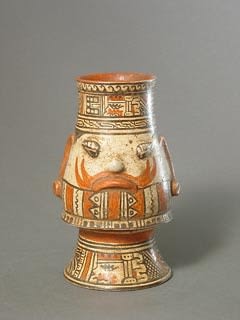 Vessel Depicting the Head of Tlaloc, 1200 CE - 1500 CE