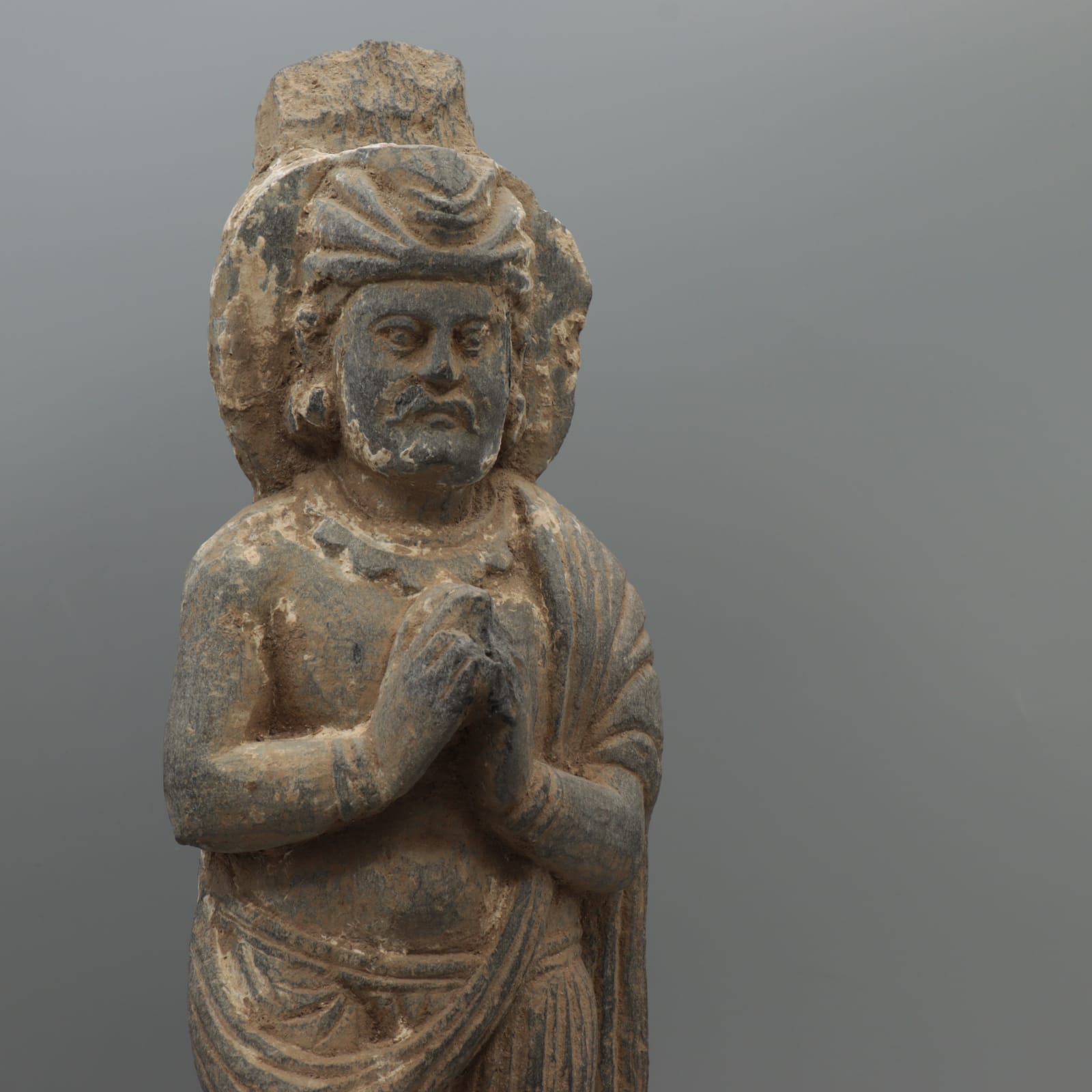 Gandharan Schist Sculpture of a Bodhisattva, 100 CE - 400 CE