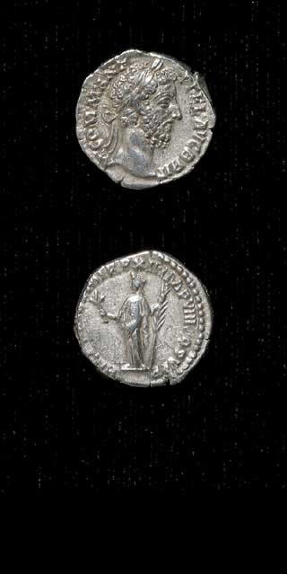 Silver Denarius of Emperor Commodus, 180 CE - 192 CE