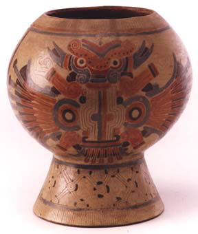 Polychrome Pedestal Bowl, 1200 CE - 1550 CE