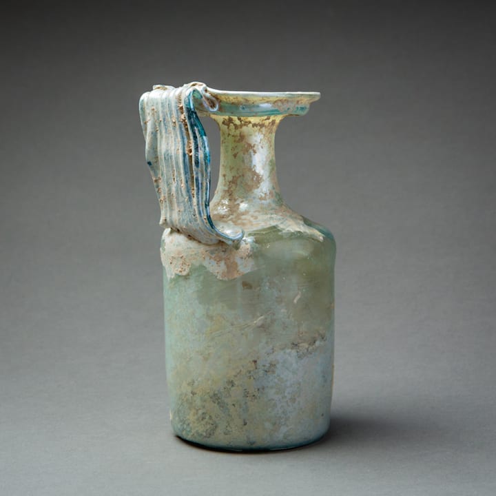 Roman period pale green glass vessel, 100 CE - 300 CE