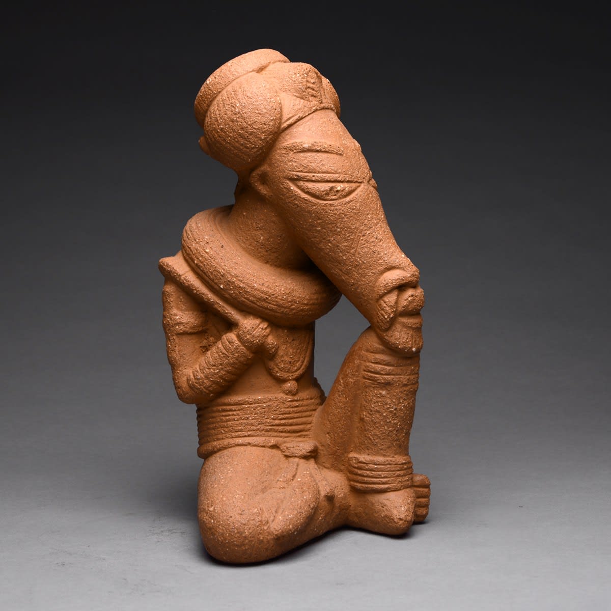 Nok Sculpture of a Seated Man, 100 BCE - 300 CE