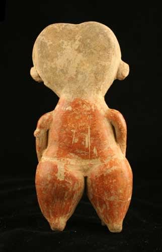 Chinesco Style (Type C) Nayarit Terracotta Standing Figure, 300 BCE - 300 CE