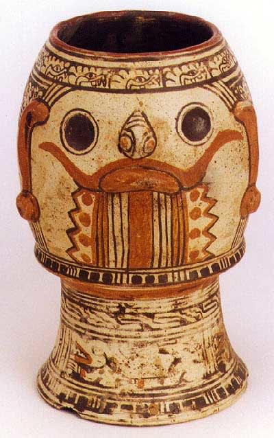 Guanacaste-Nicoya Vessel Depicting the Head of Tlaloc, 1000 CE - 1550 CE