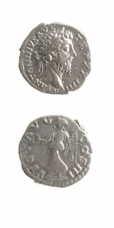 Silver Denarius of Emperor Marcus Aurelius, 161 CE - 180 CE
