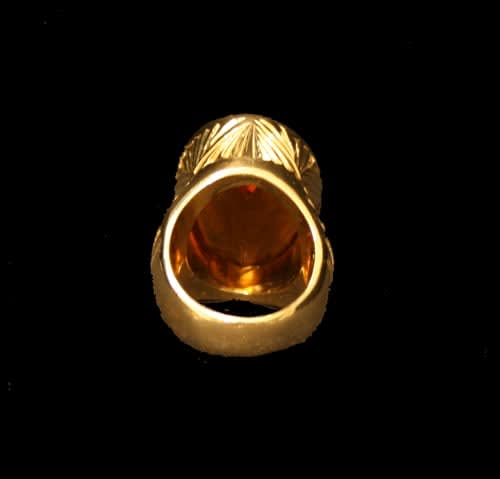 Citrine set in an 18 karat gold ring