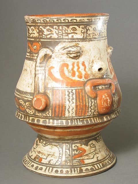 Vessel Depicting the Head of Tlaloc, 500 CE - 1550 CE