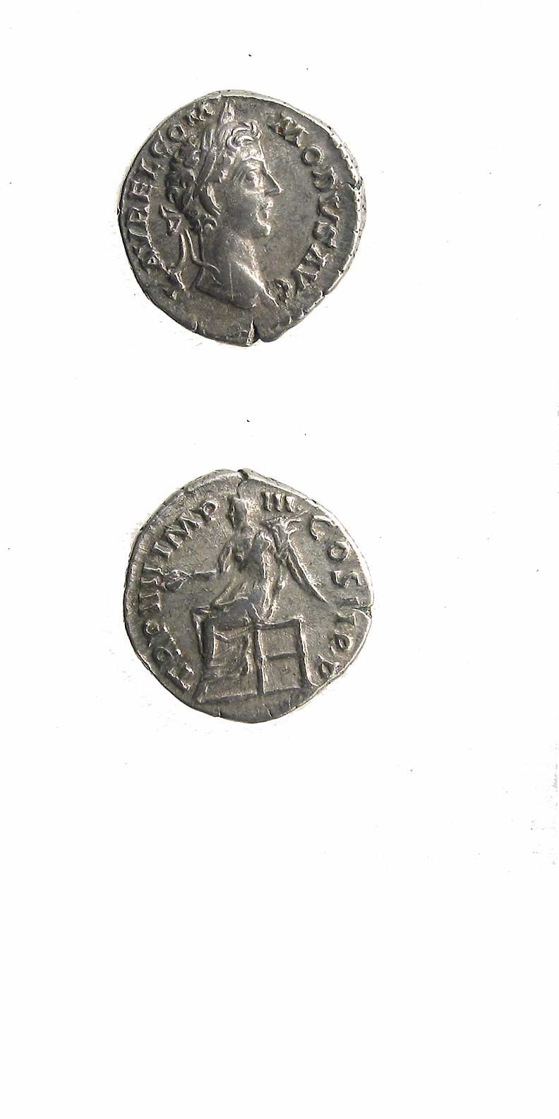 Silver Denarius of Emperor Commodus, 177 CE - 180 CE