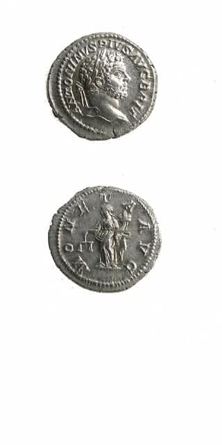 Silver Denarius of Emperor Caracalla, 210 CE - 213 CE