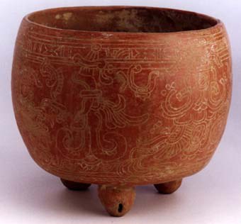 Mayan Tripod Vessel, 6th Century CE - 9th Century CE