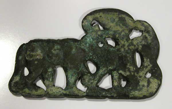 Ordos Bronze Buckle Plaque, 3 Century BCE - 1st Century BCE