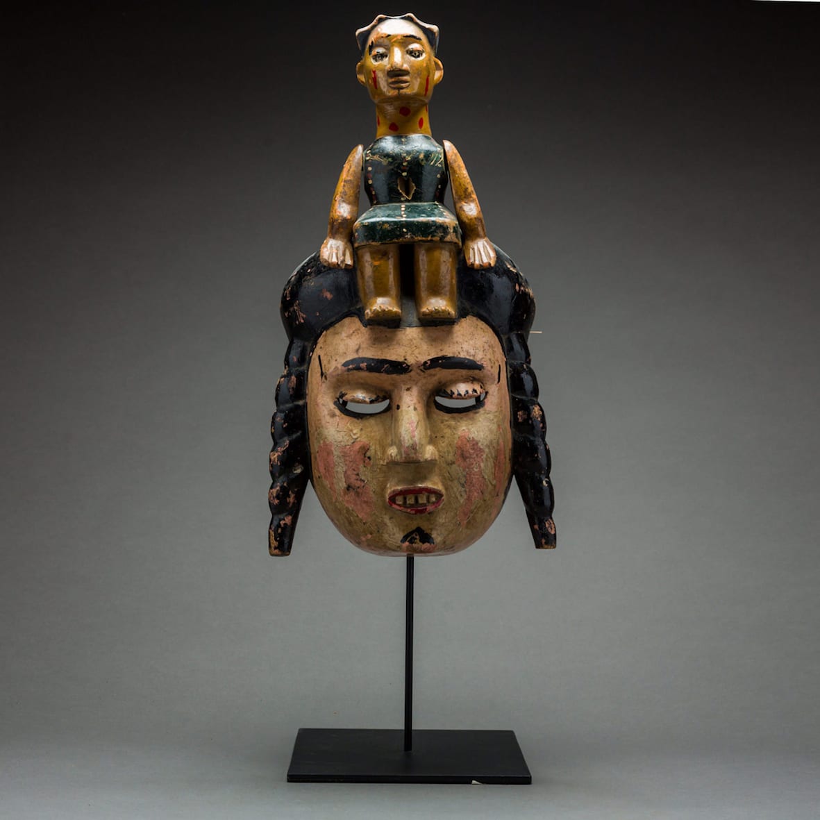 Ibibio Colonial Polychrome Dance Mask, 20th Century CE