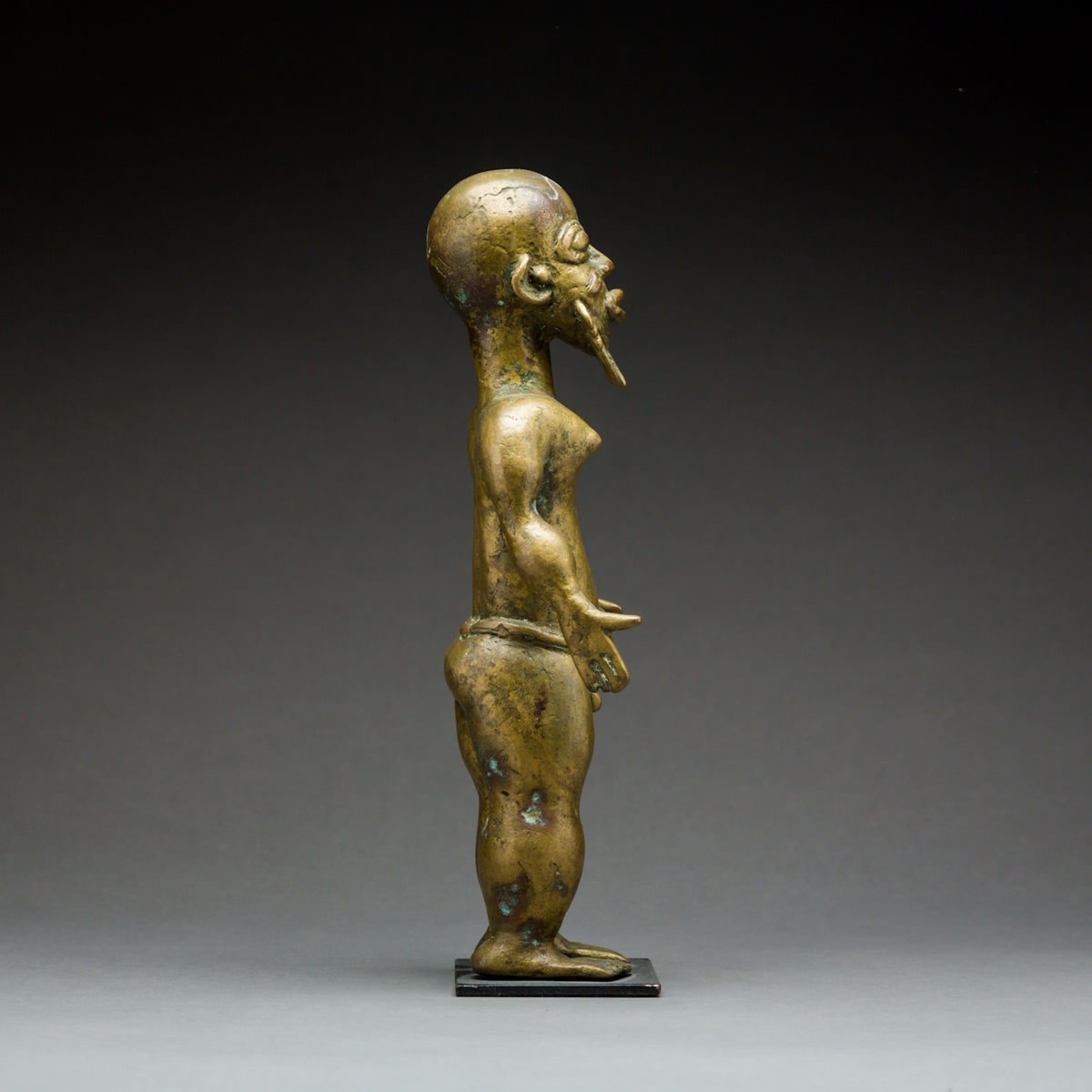 Dan Brass Sculpture of a Man, 19th Century CE - 20th Century CE