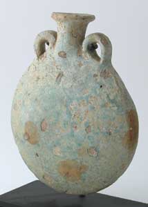 Parthian Faience Pilgrim Flask, 100 CE - 300 CE