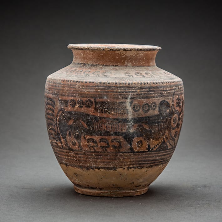 Kulli Slip-painted Cylindrical Jar, 2600 BCE - 1500 BCE