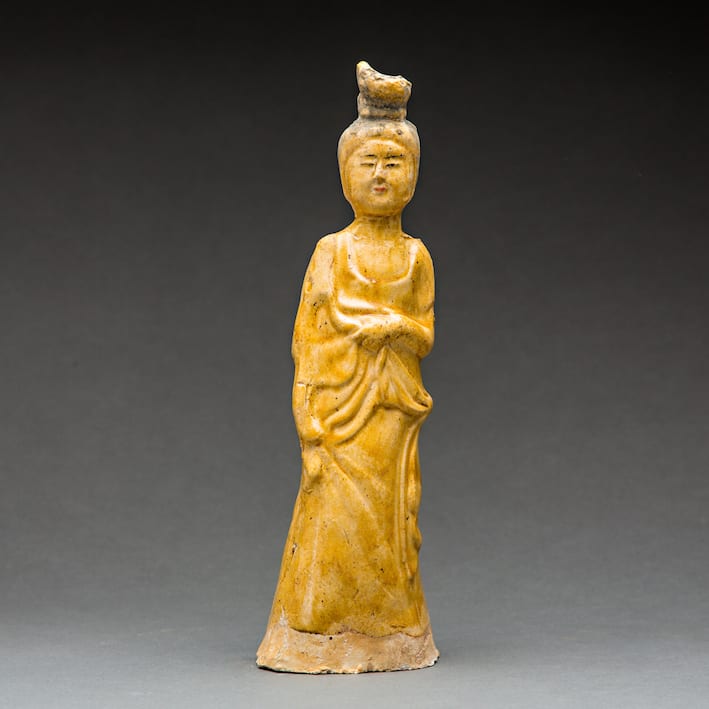 Sui Glazed Sculpture of a Lady in Waiting, 581 CE - 618 CE