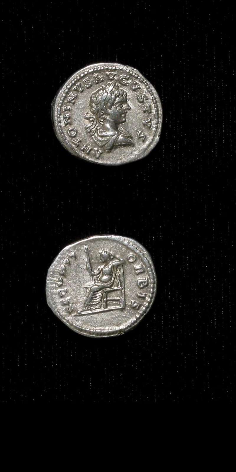 Silver Denarius of Emperor Caracalla, 199 CE - 201 CE