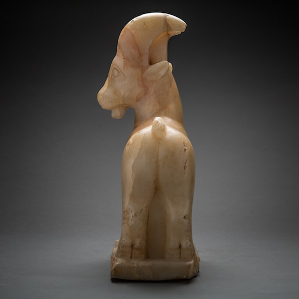 Sabean Alabaster Ram, 600 BCE - 100 BCE