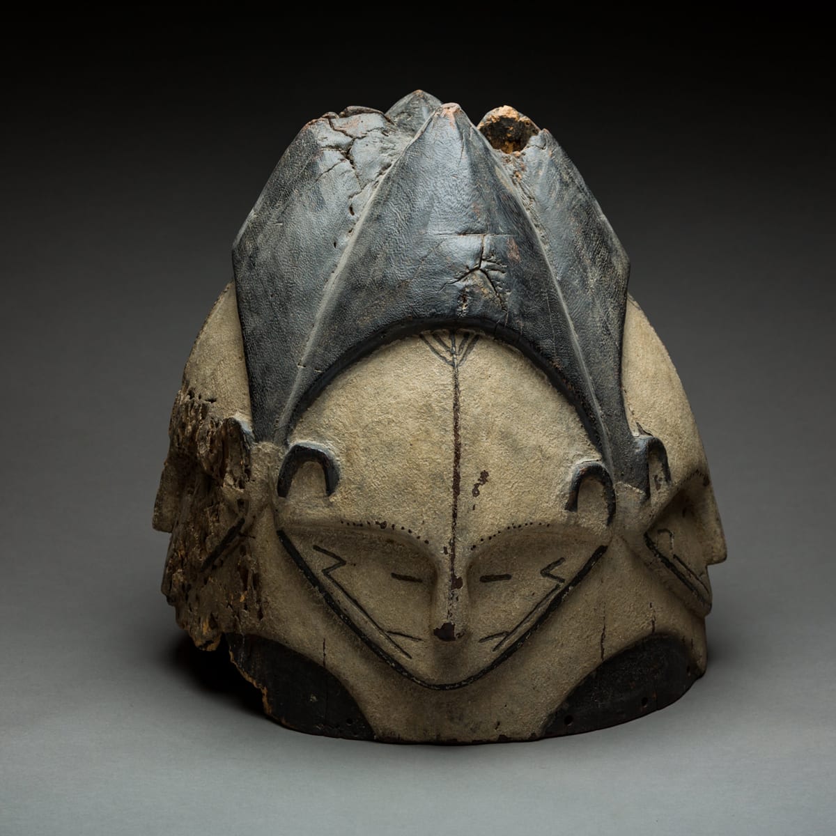 Fang Wooden Polychrome Ngontang Helmet Mask, 1910 CE - 1930 CE