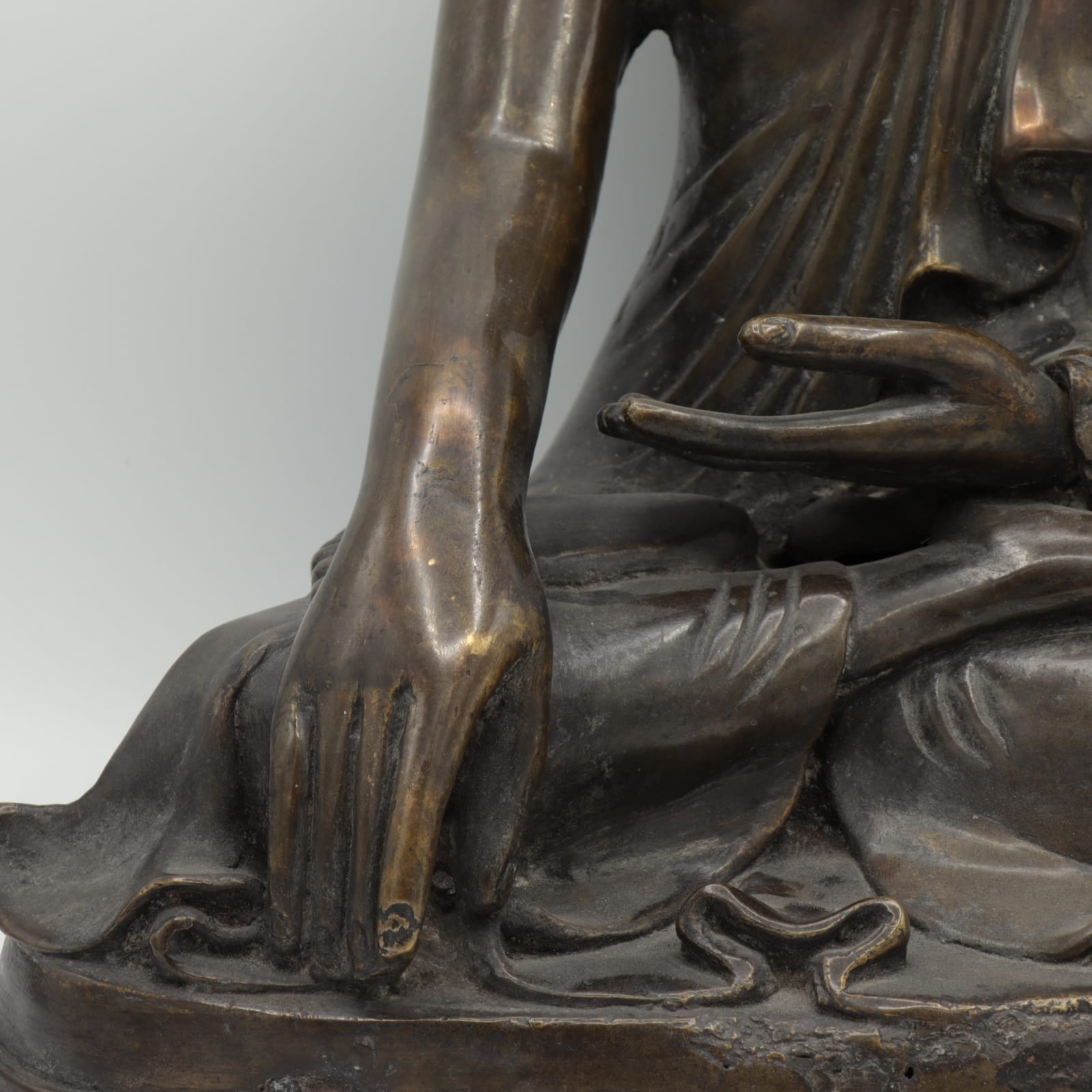 Bronze Statue of a Seated Buddha, 16th - 17th Century CE