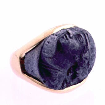 Silver Cameo Ring of A Woman, 300 BCE - 100 CE