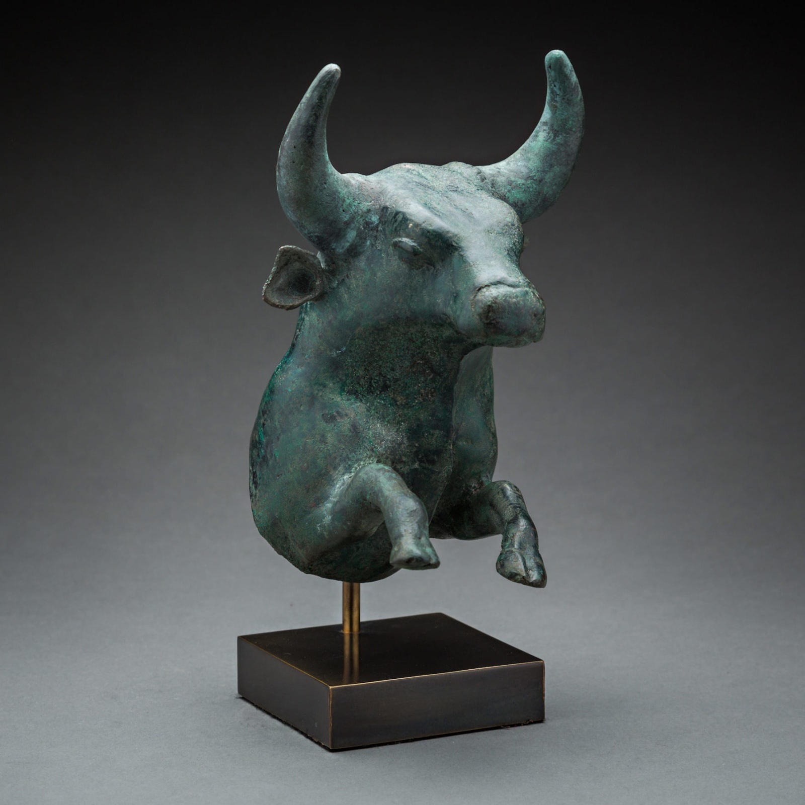 Roman bronze protome of a bull, 1st Century CE - 3rd Century CE