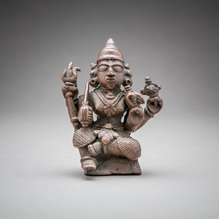 Bronze Durga with Sword and Trident, 1700 CE - 1850 CE
