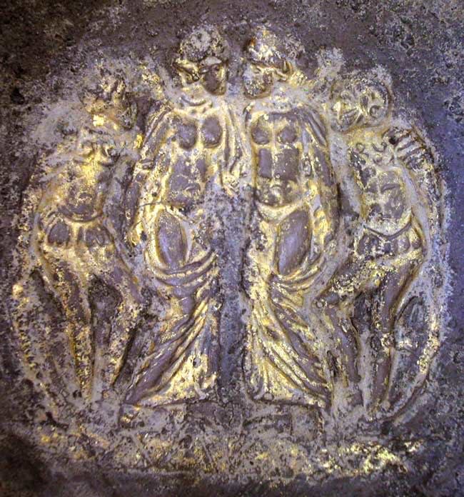 Bactrian Gilt Silver Bowl with Relief Decorations, 300 BCE - 100 CE