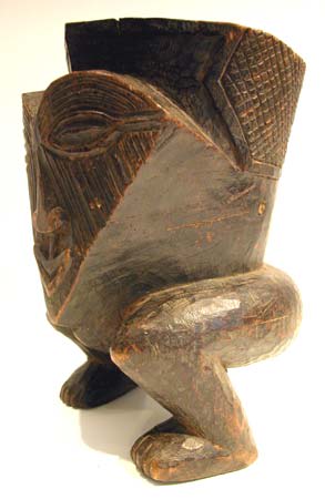 Kuba Wooden Palm Wine Cup, 20th Century CE