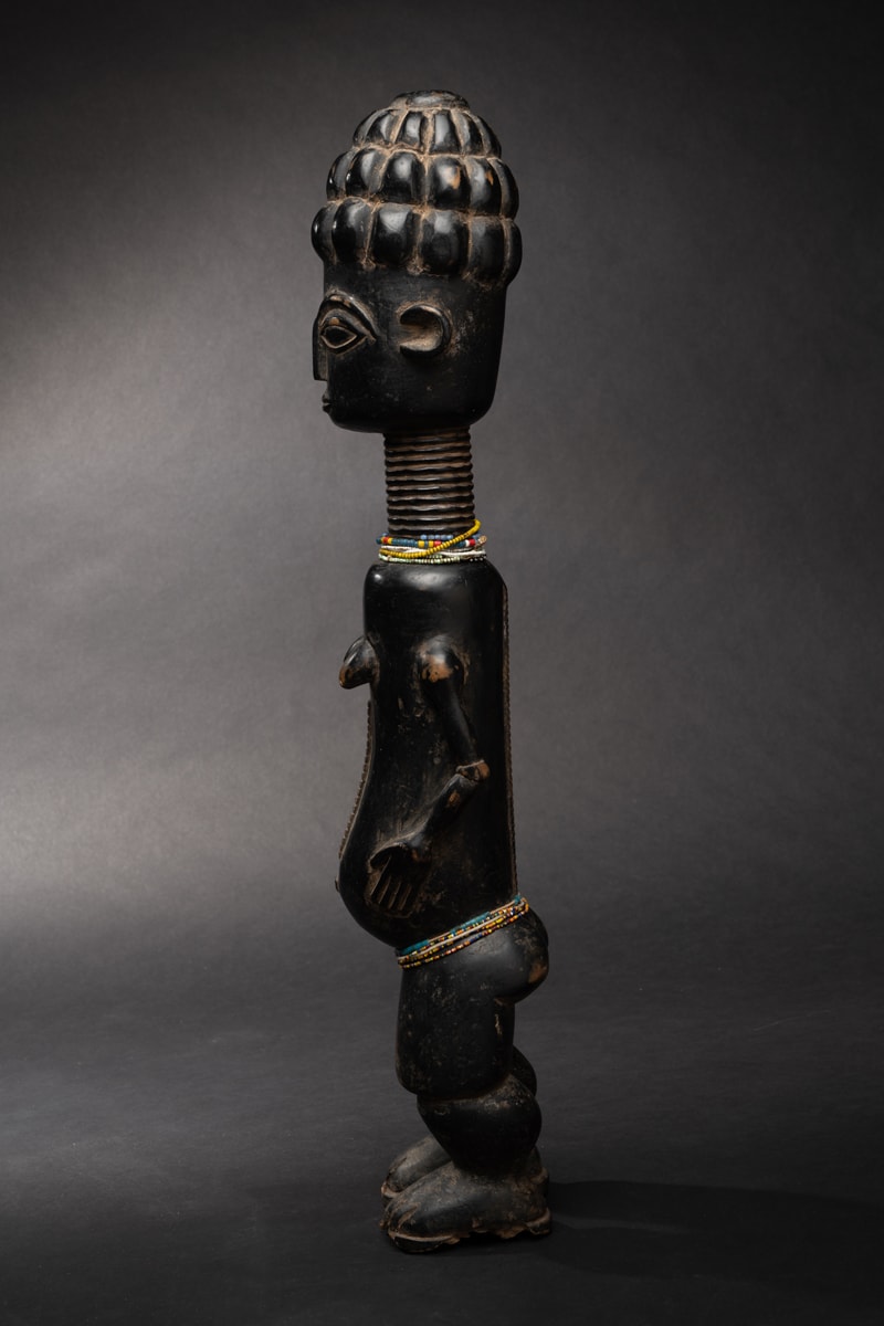 Asante Wooden Sculpture of a Woman, 20th Century CE