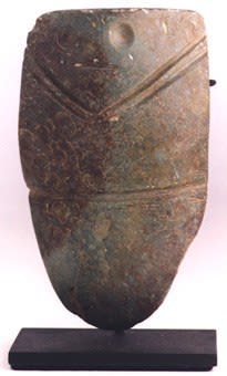 Mayan Jade-Like Stone Pectoral, 500 CE - 900 CE