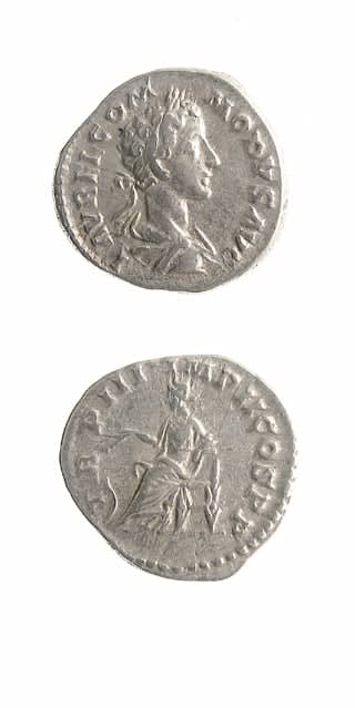 Silver Denarius of Emperor Commodus, 177 CE - 180 CE