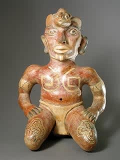 Terracotta Seated Male, 300 CE - 500 CE