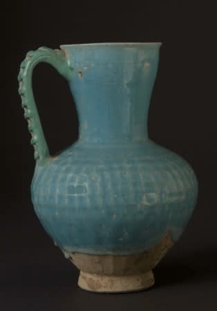 Fritware Jug with Turquoise Glaze, 12th Century CE - 13th Century CE