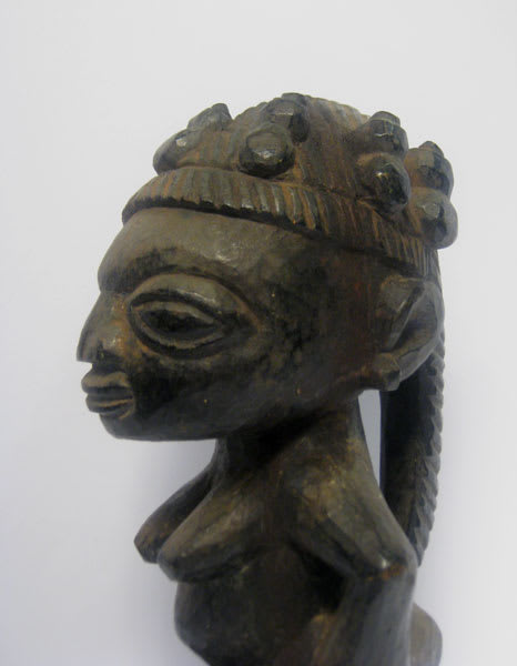Yoruba Wooden Sculpture of a Standing Woman, 20th Century CE