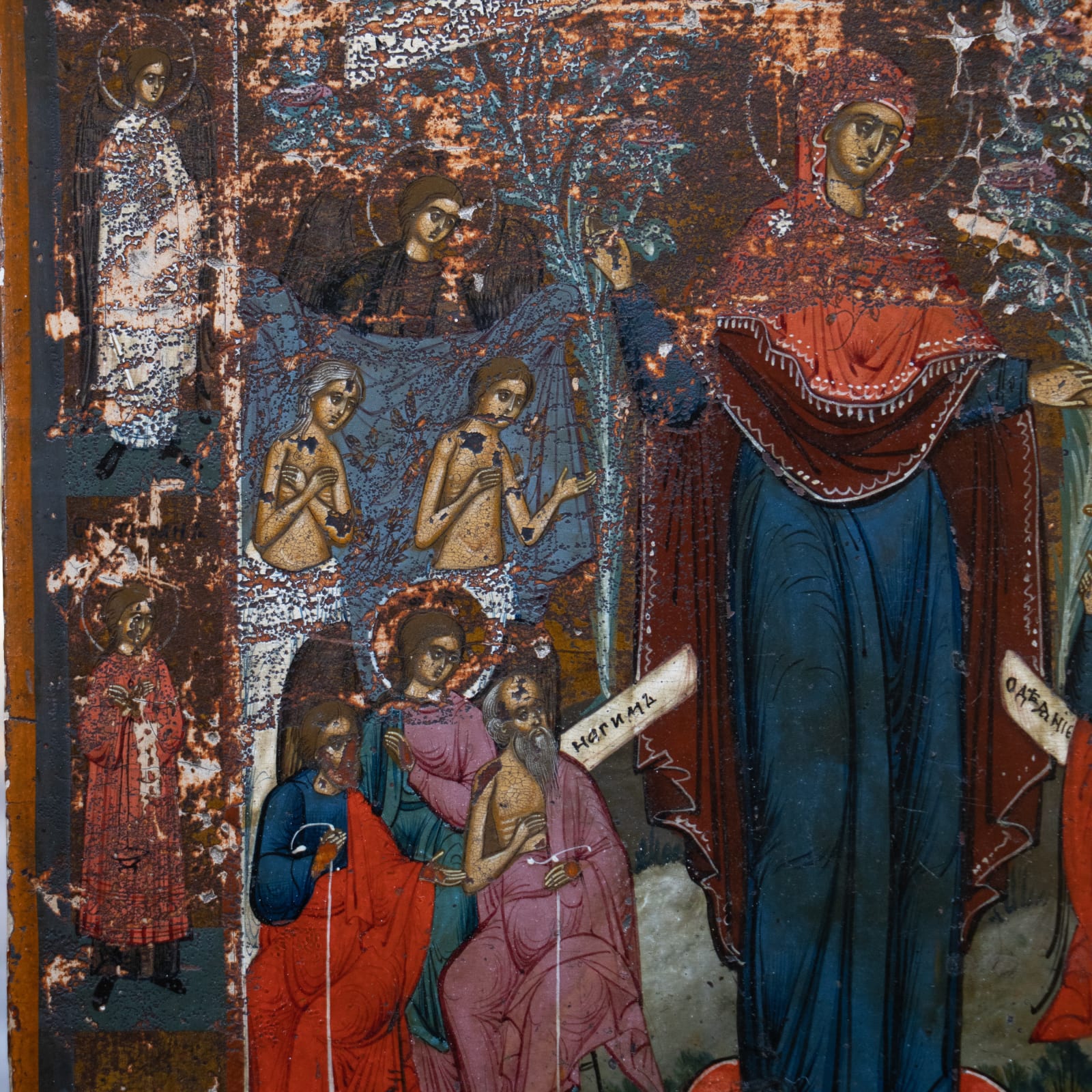 Russian Orthodox Icon, depicting the Holy Mother, Joy to All who Sorrow , Eighteenth to Nineteenth Century AD