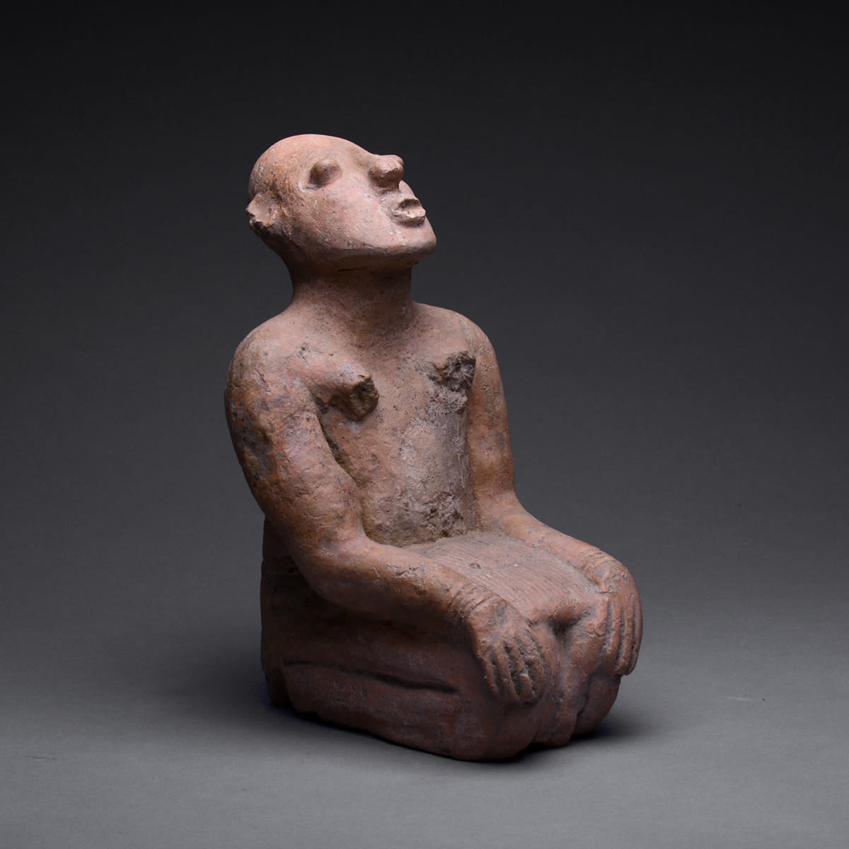 Djenne Terracotta Figure of a Kneeling Female, 1200 AD to 1400 AD