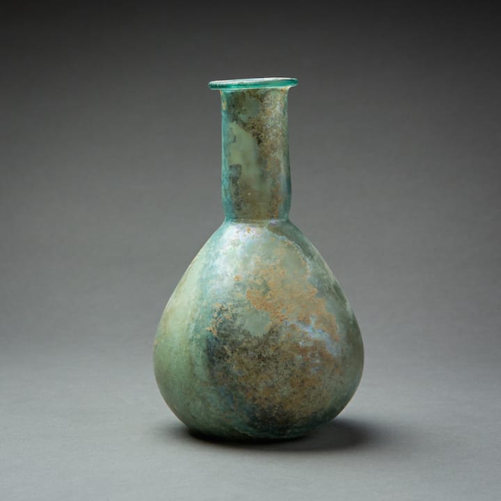 Roman Glass Flask, 1st Century CE - 3rd Century CE