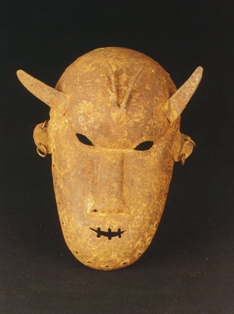 Dogon Iron Face Mask with Horns, 19th Century CE - 20th Century CE