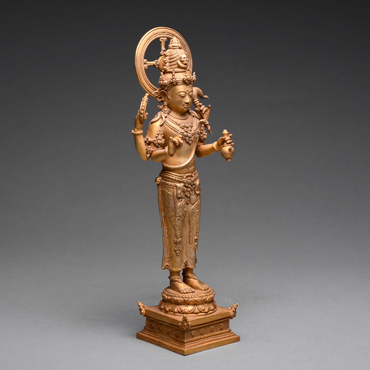 Indonesian Gold Sculpture of Shiva, 900 CE - 1300 CE