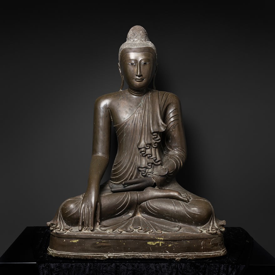 Bronze seated Buddha, 17th Century CE - 18 CE